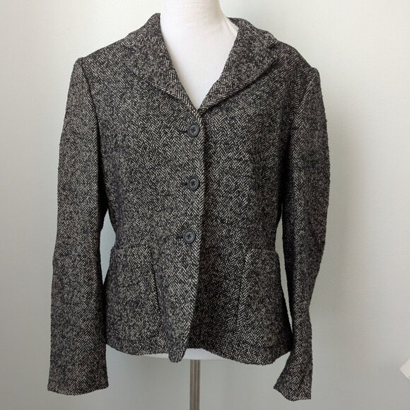 NWOT Lauren Ralph Lauren Wool Blend Herringbone Blazer, 14 - Picture 1 of 4